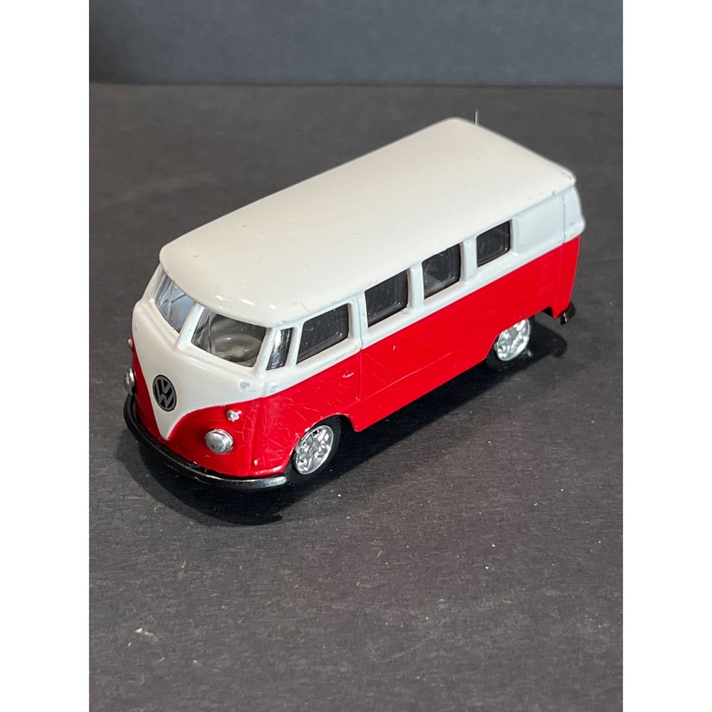 Volkswagen Type 2 Bus Diecast Model Car Red White VW T1 Transporter Miniature
